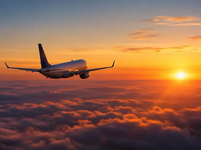Imagem ilustrativa: avião comercial sobre as nuvens